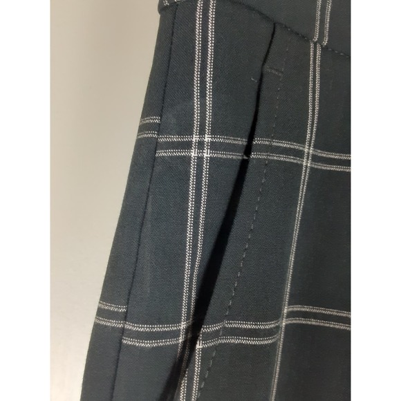 Banana Republic Womens Navy Blue Grid Plaid Ryan Dress Pants Slacks Unlined 6 - Picture 14 of 16